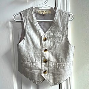 Hope and Henry grey linen vest. Size XS